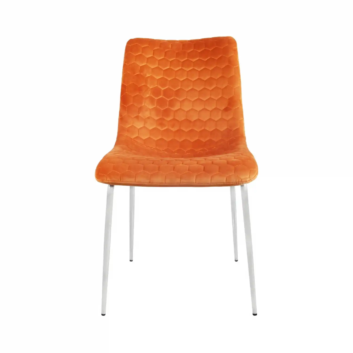 Orange Dining Chair Chrome Legs