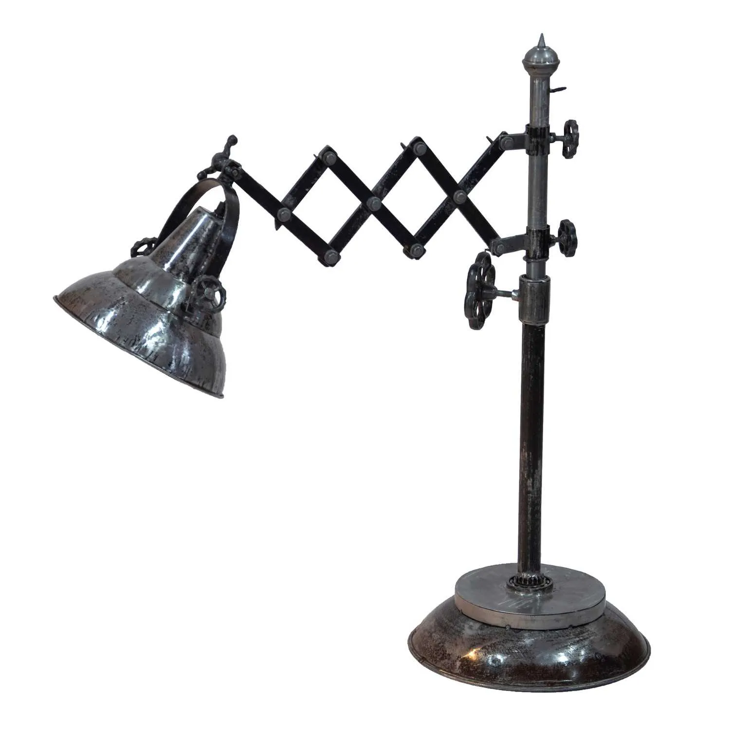 Upcycled Lighting And Furniture Reclaimed Iron Steampunk Theme Adjustable Table Lamp