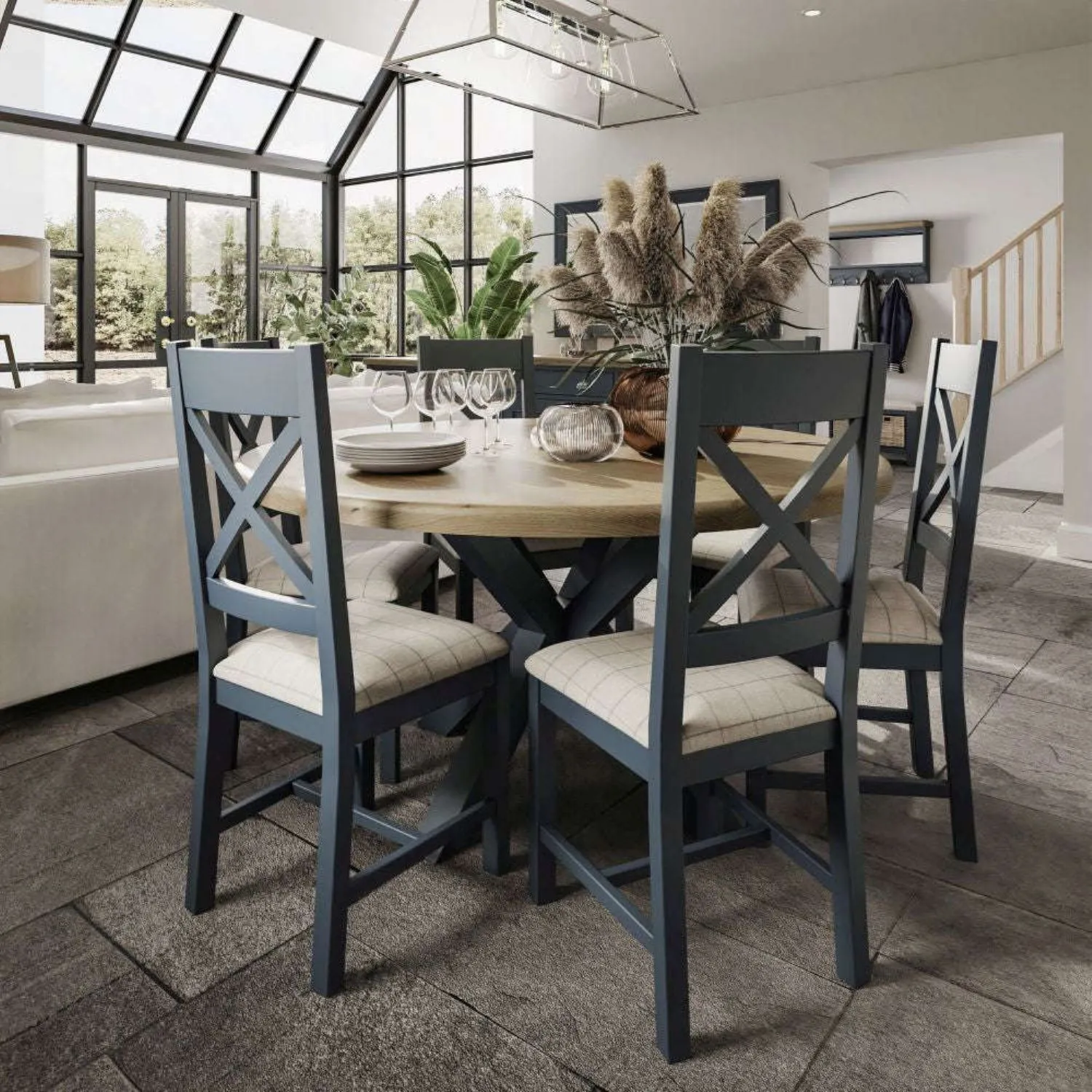 HOP Dining And Occasional Blue Large Round Table