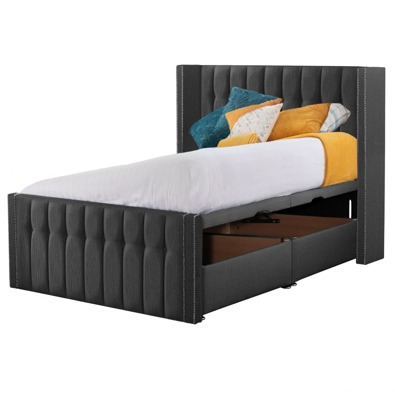 Grey Byrd Double Bed Frame