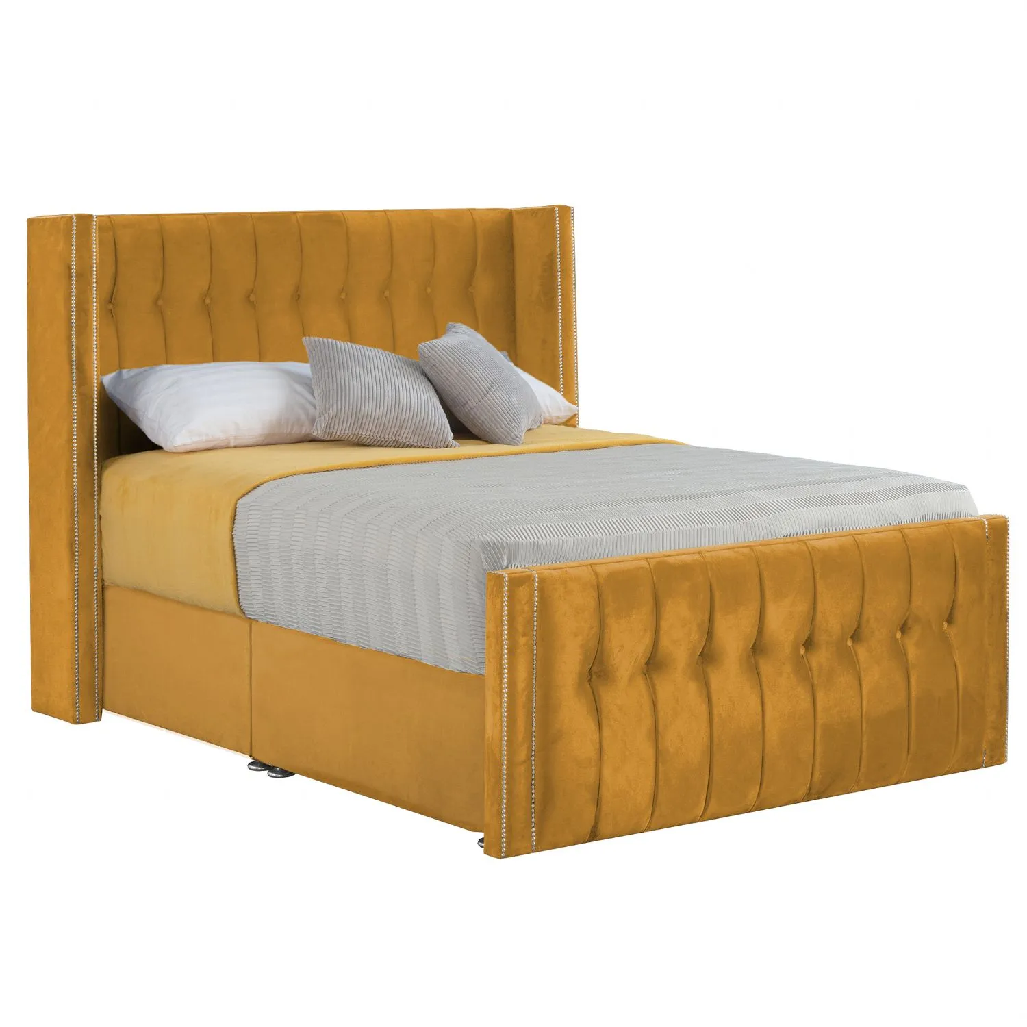 Mustard Byrd Double Bed Frame