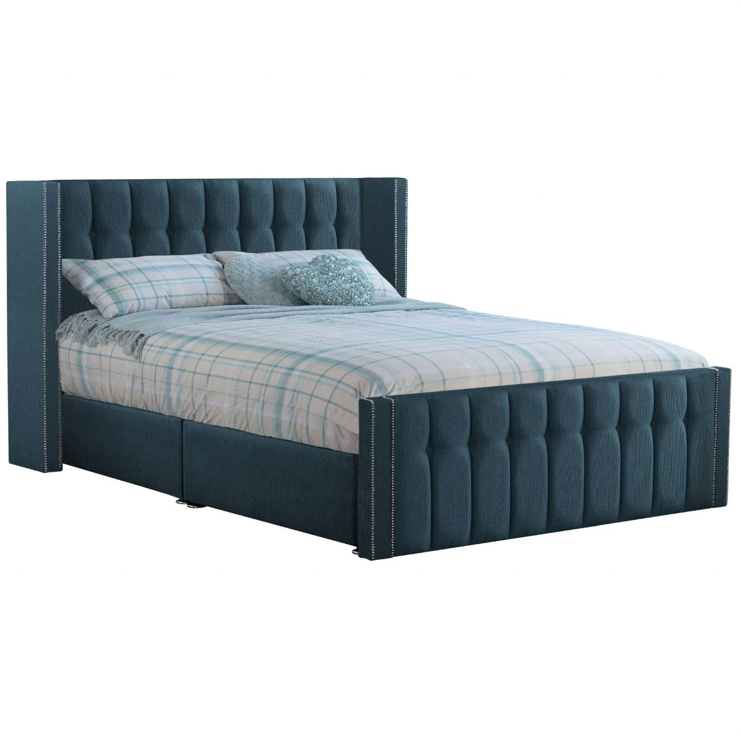 Deep Blue Byrd Super King Size Bed Frame