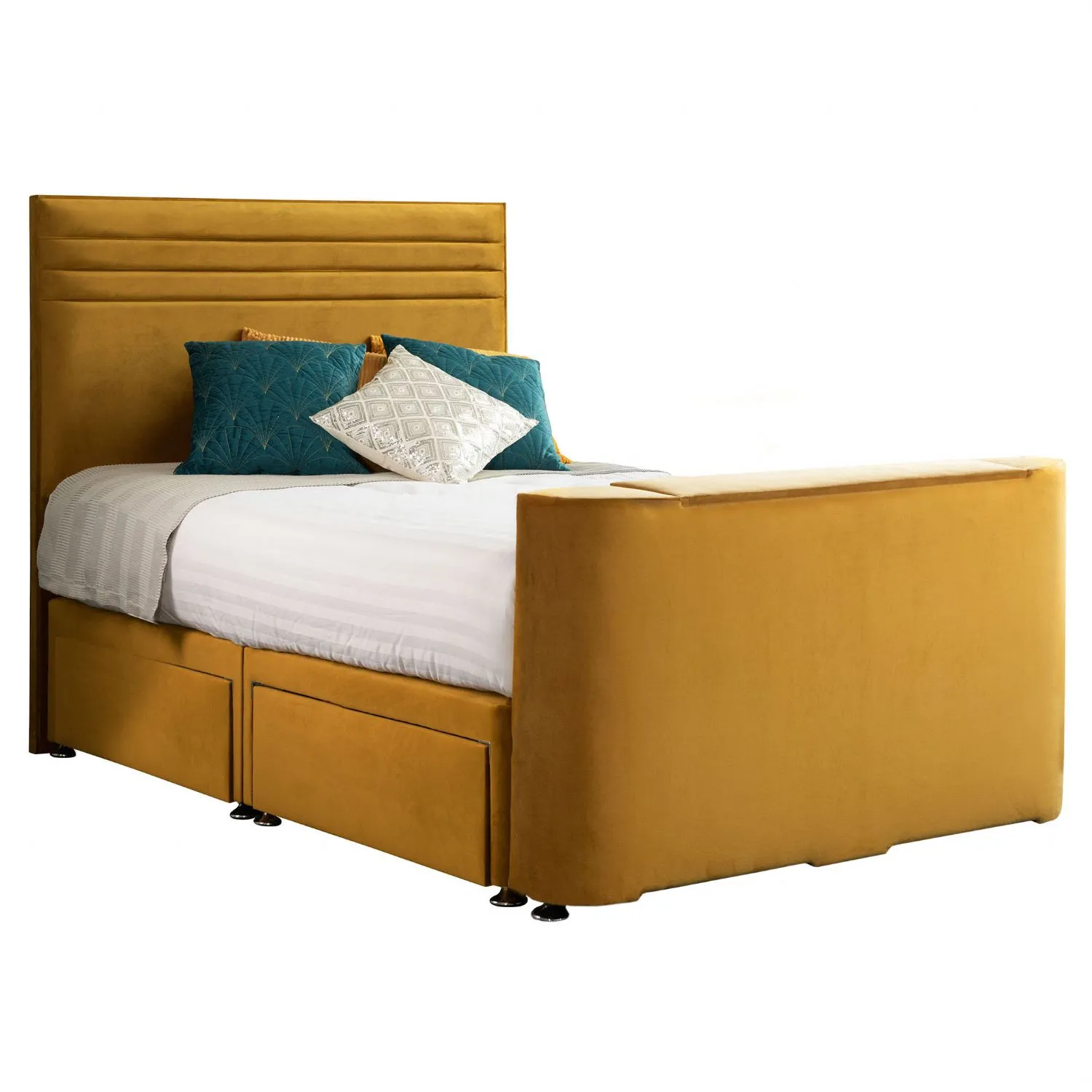 Mustard Image Chic King Size TV Bed