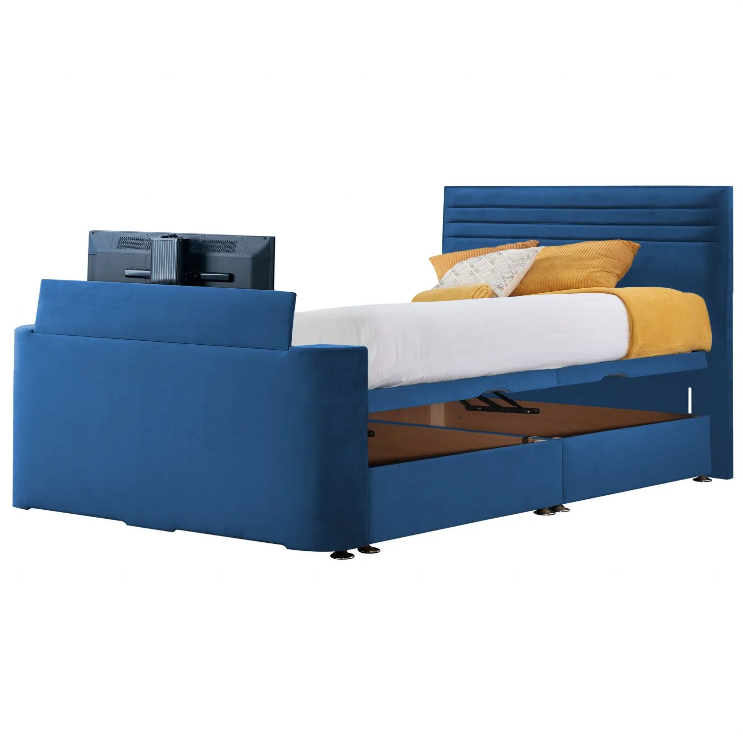 Royal Blue Image Chic Super King Size TV Bed