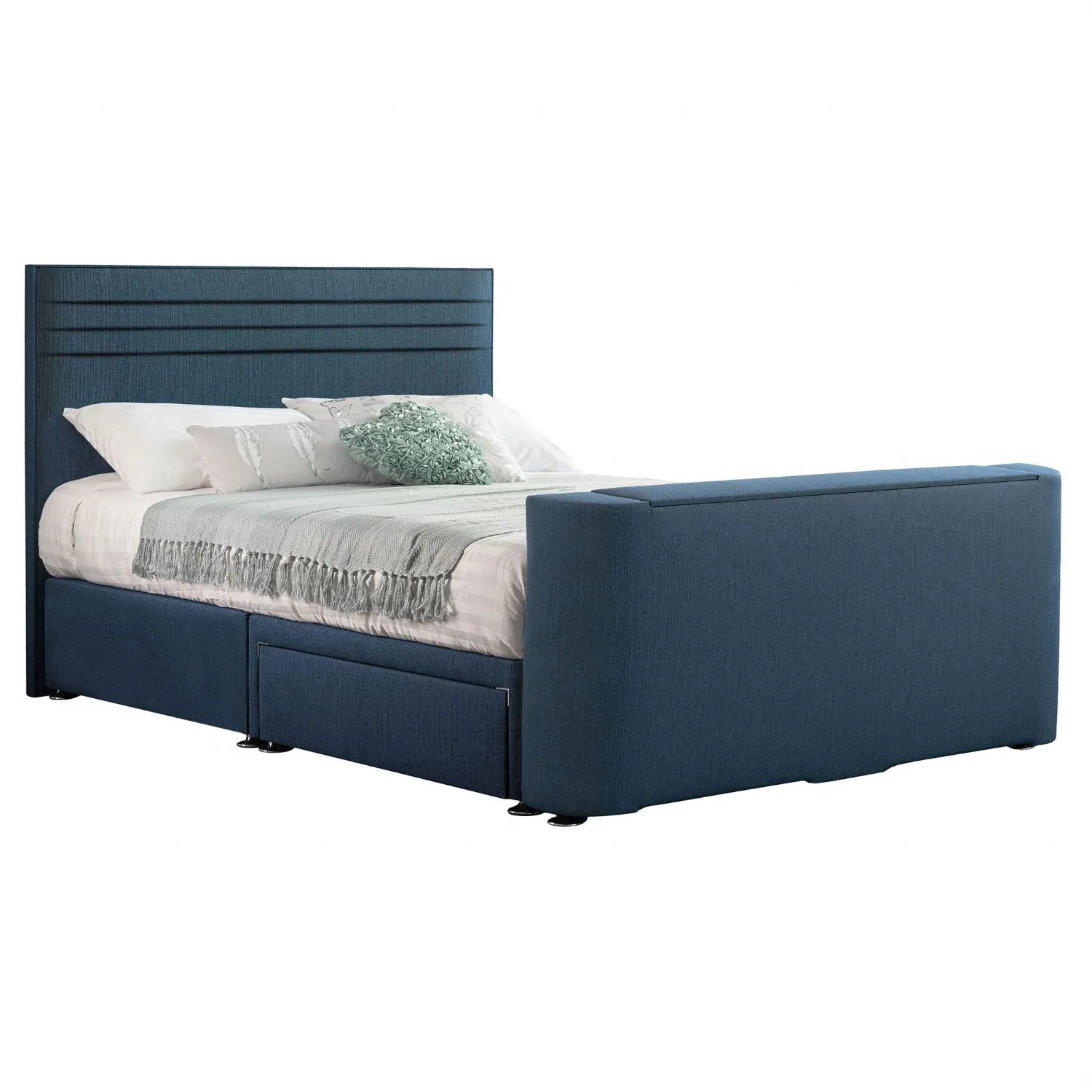 Deep Blue Image Chic Super King Size TV Bed