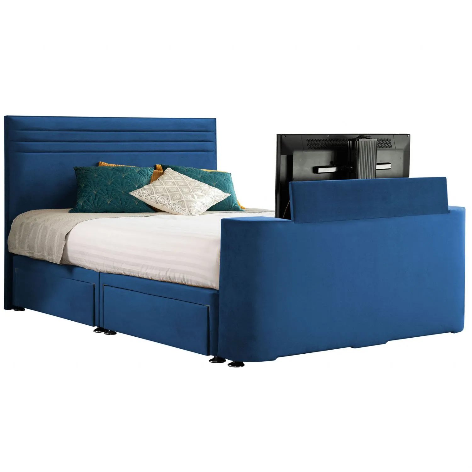 Royal Blue Image Chic Super King Size TV Bed