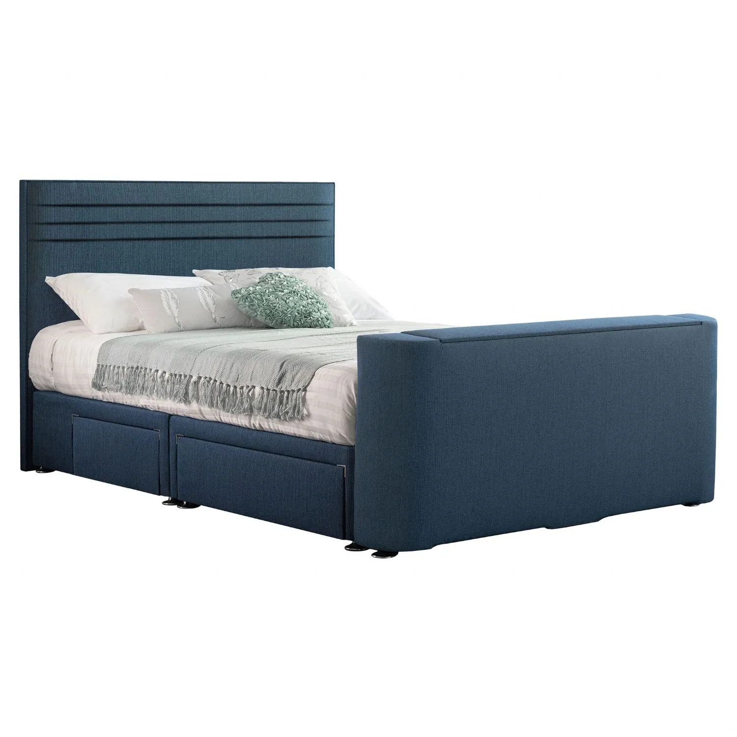 Deep Blue Image Chic Super King Size TV Bed