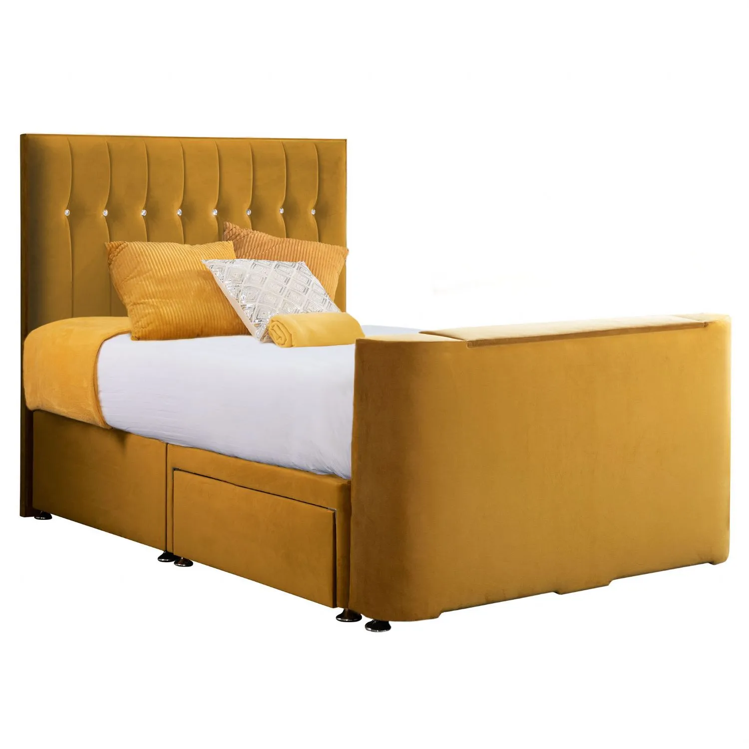 Mustard Image Sparkle Double TV Bed