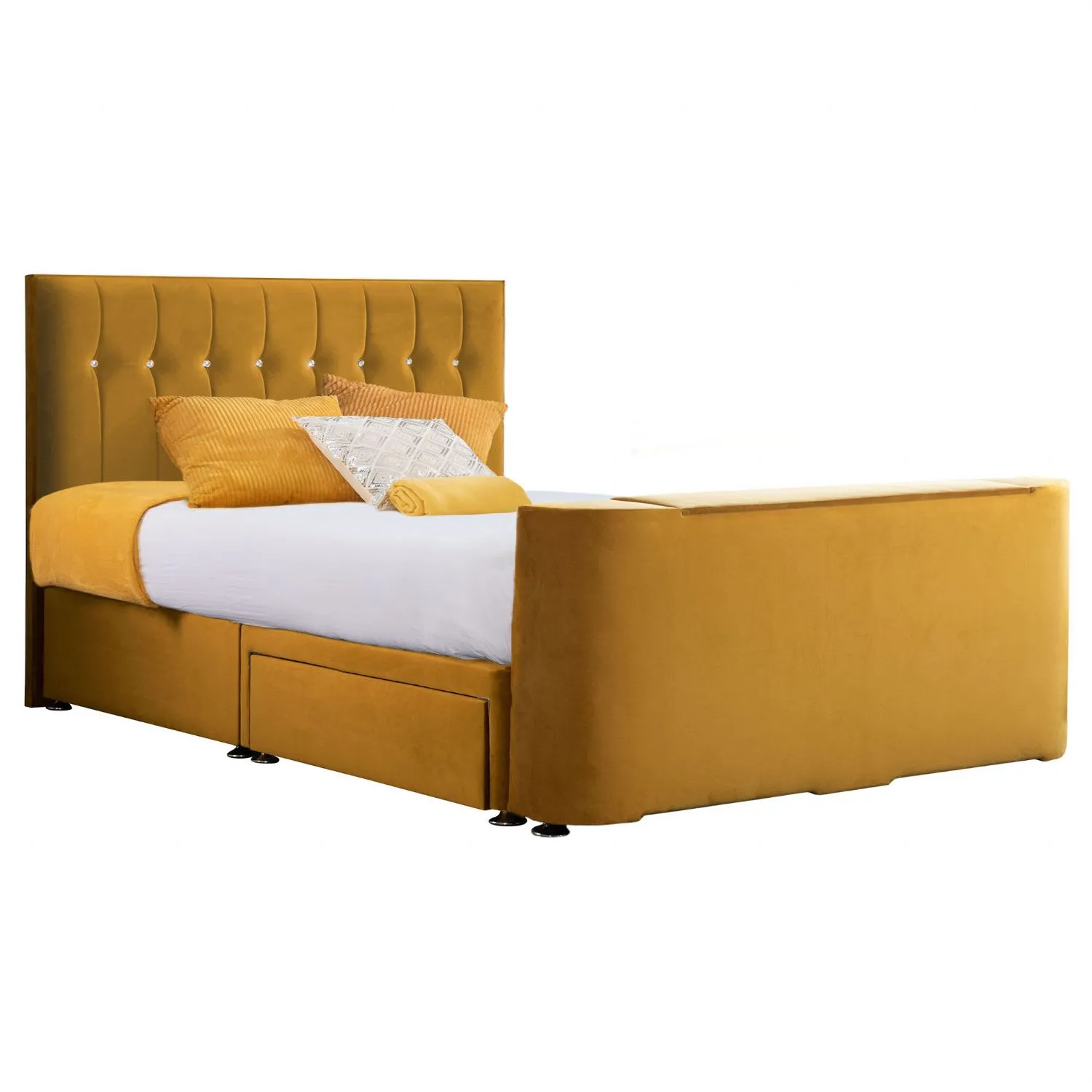 Mustard Image Sparkle Super King Size TV Bed