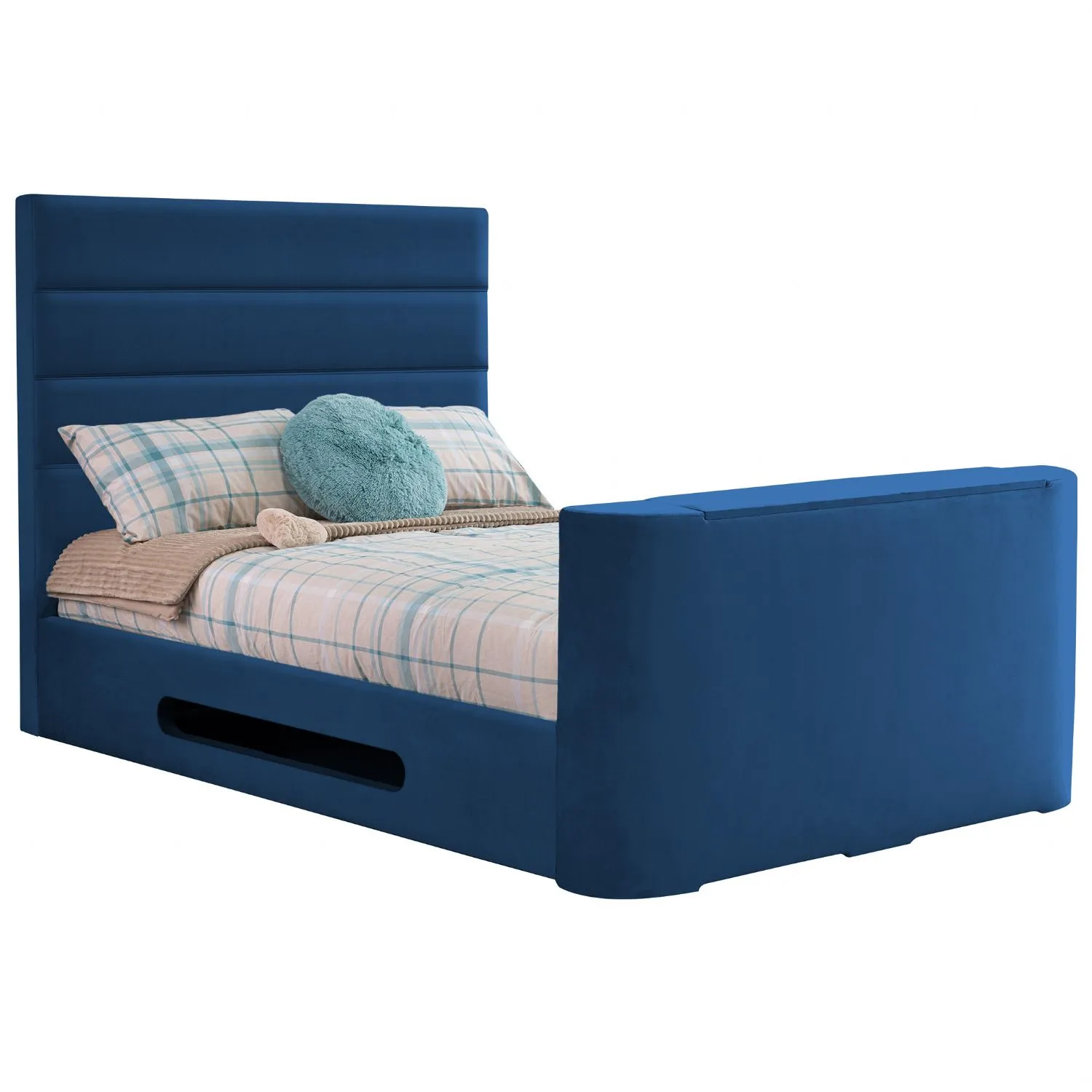 Royal Blue Mazarine Standard Double TV Bed