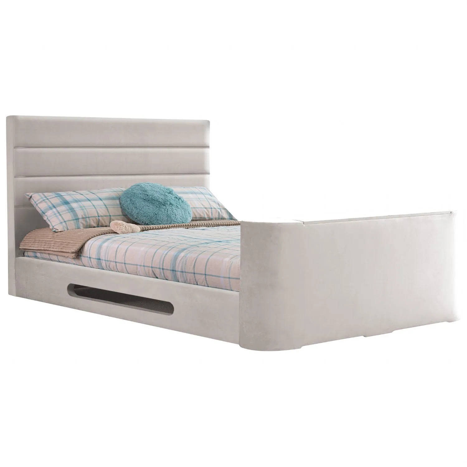 Oyster Mazarine Standard Super King Size TV Bed