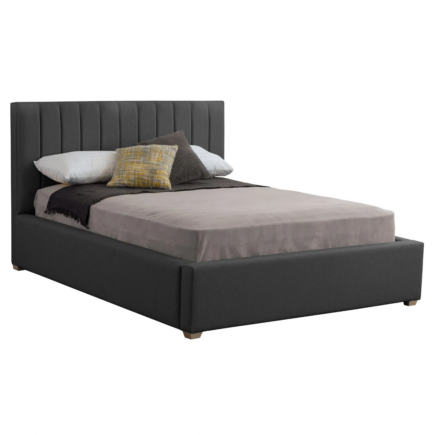 Grey Poppy Double Bed Frame