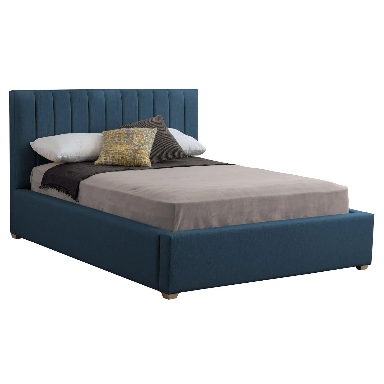 Deep Blue Poppy Double Bed Frame