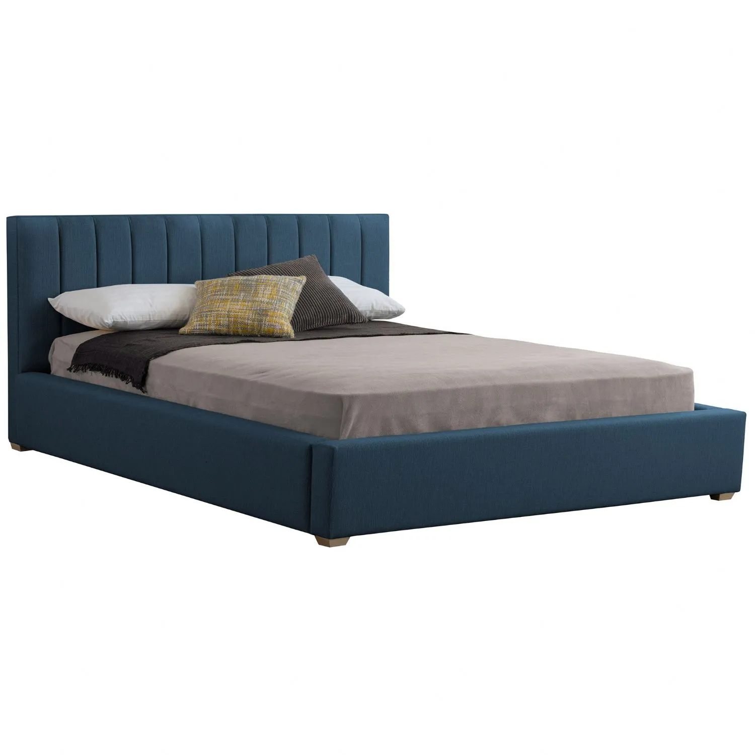 Deep Blue Poppy Super King Size Bed Frame