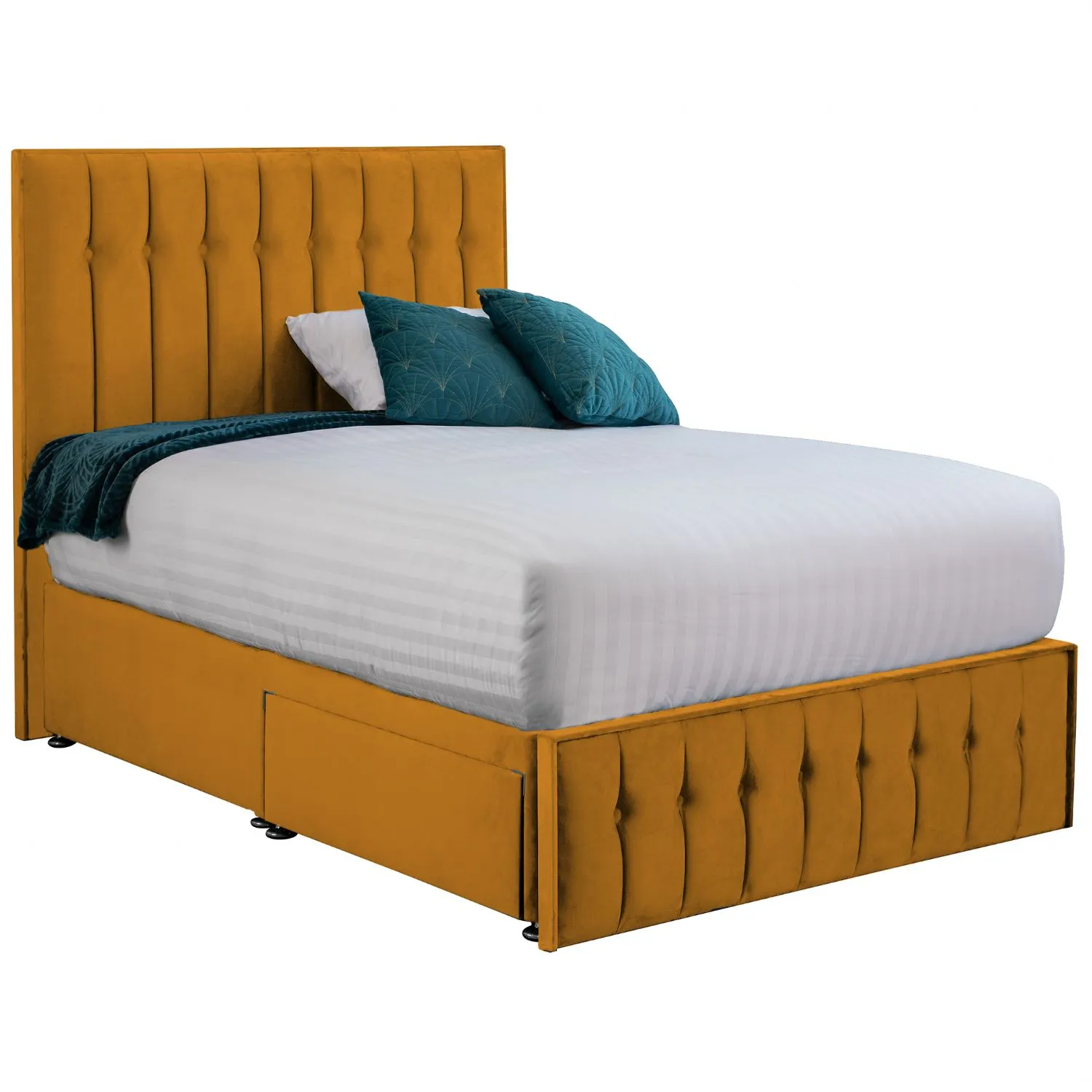 Mustard Rhythm Small Double Bed Frame