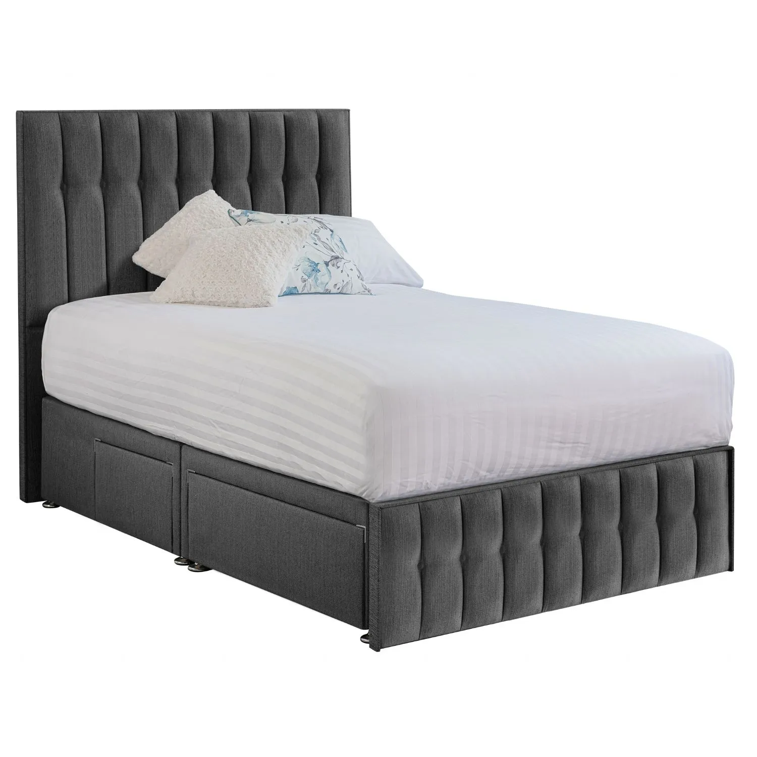 Grey Rhythm Small Double Bed Frame