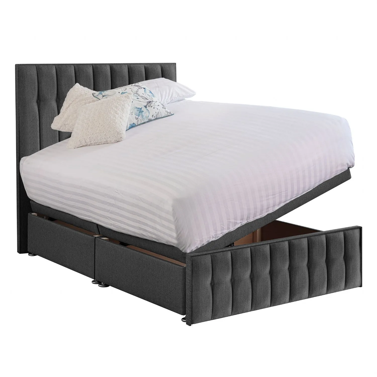 Grey Rhythm King Size Bed Frame