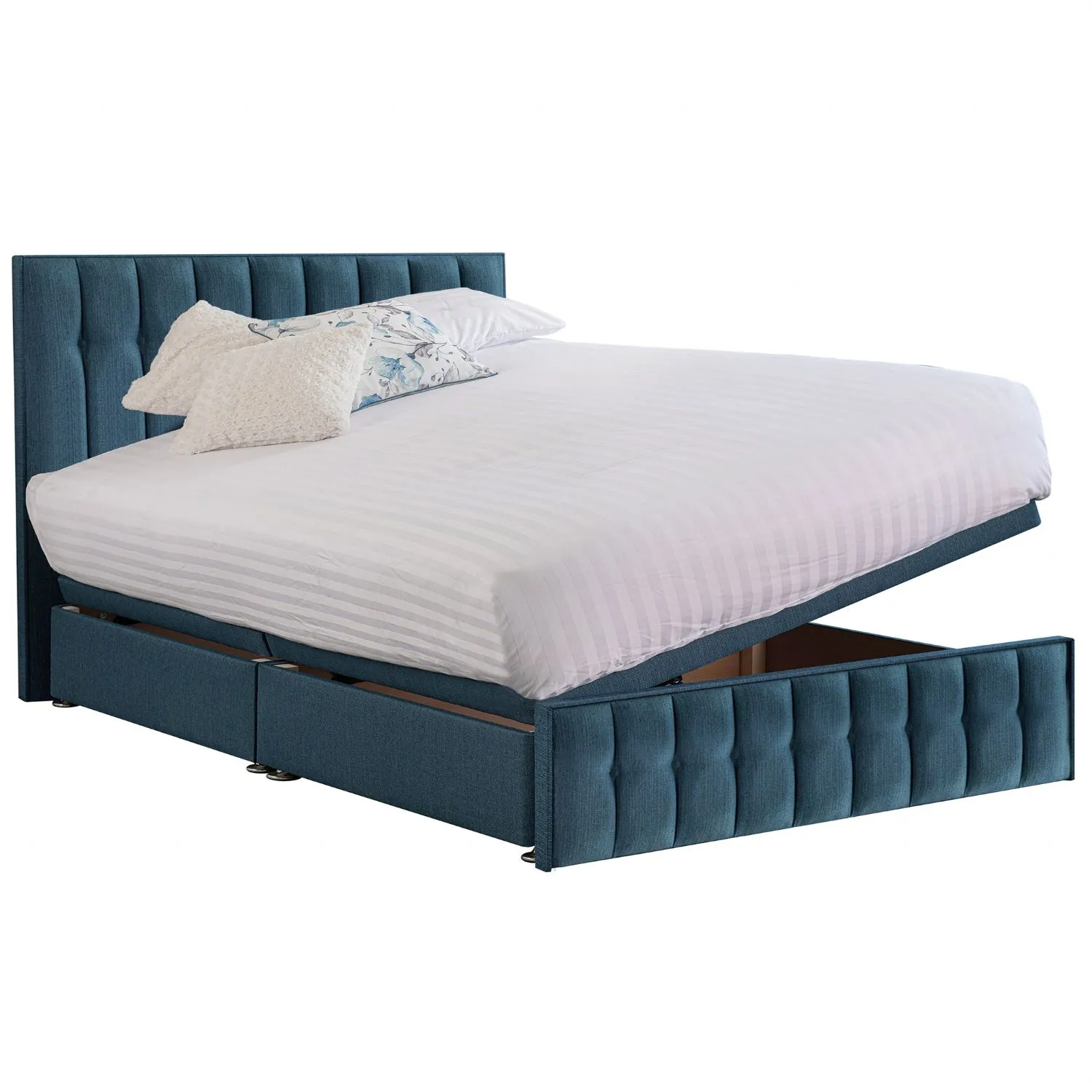 Deep Blue Rhythm Super King Size Bed Frame