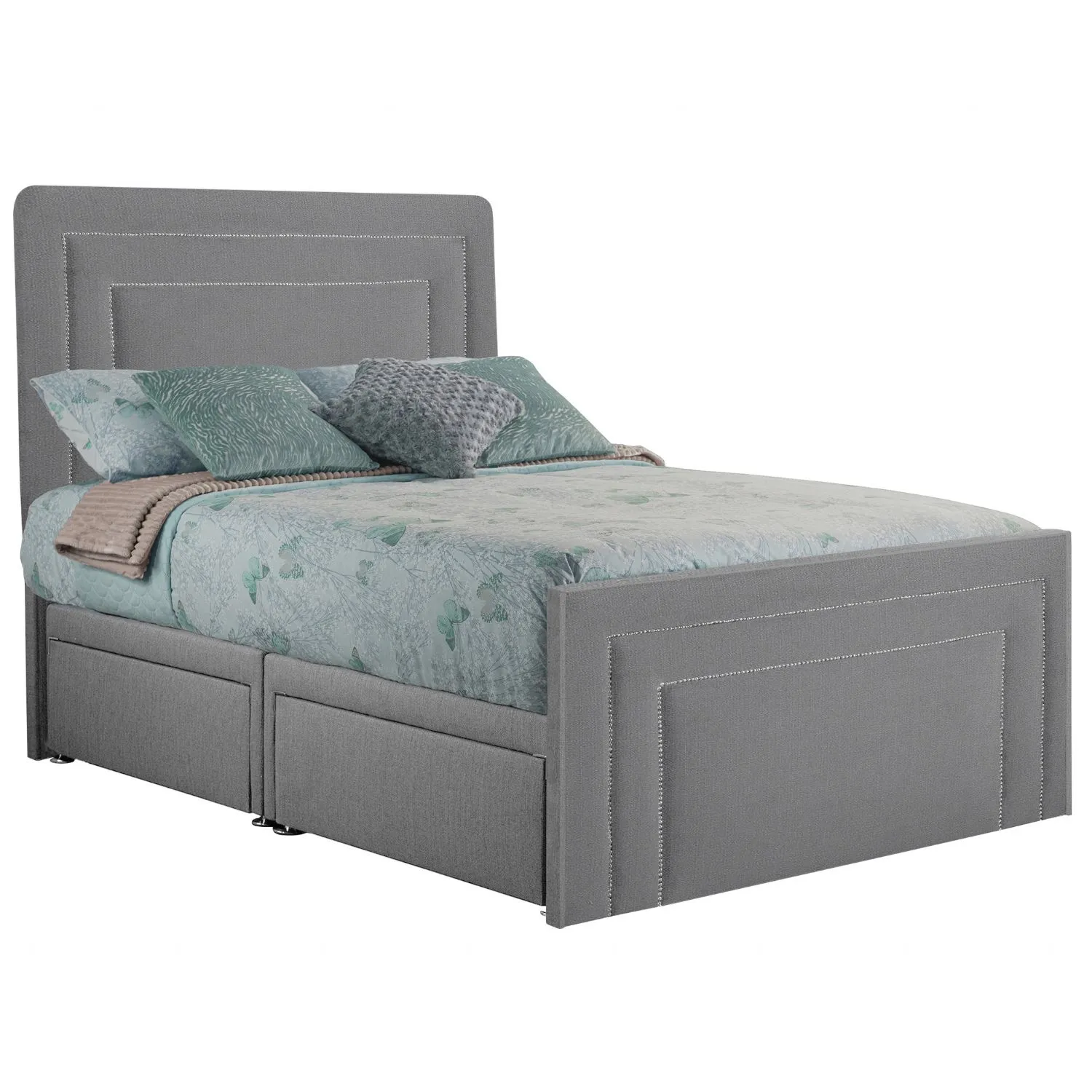 Ash Style Brogan Small Double Fabric Bed