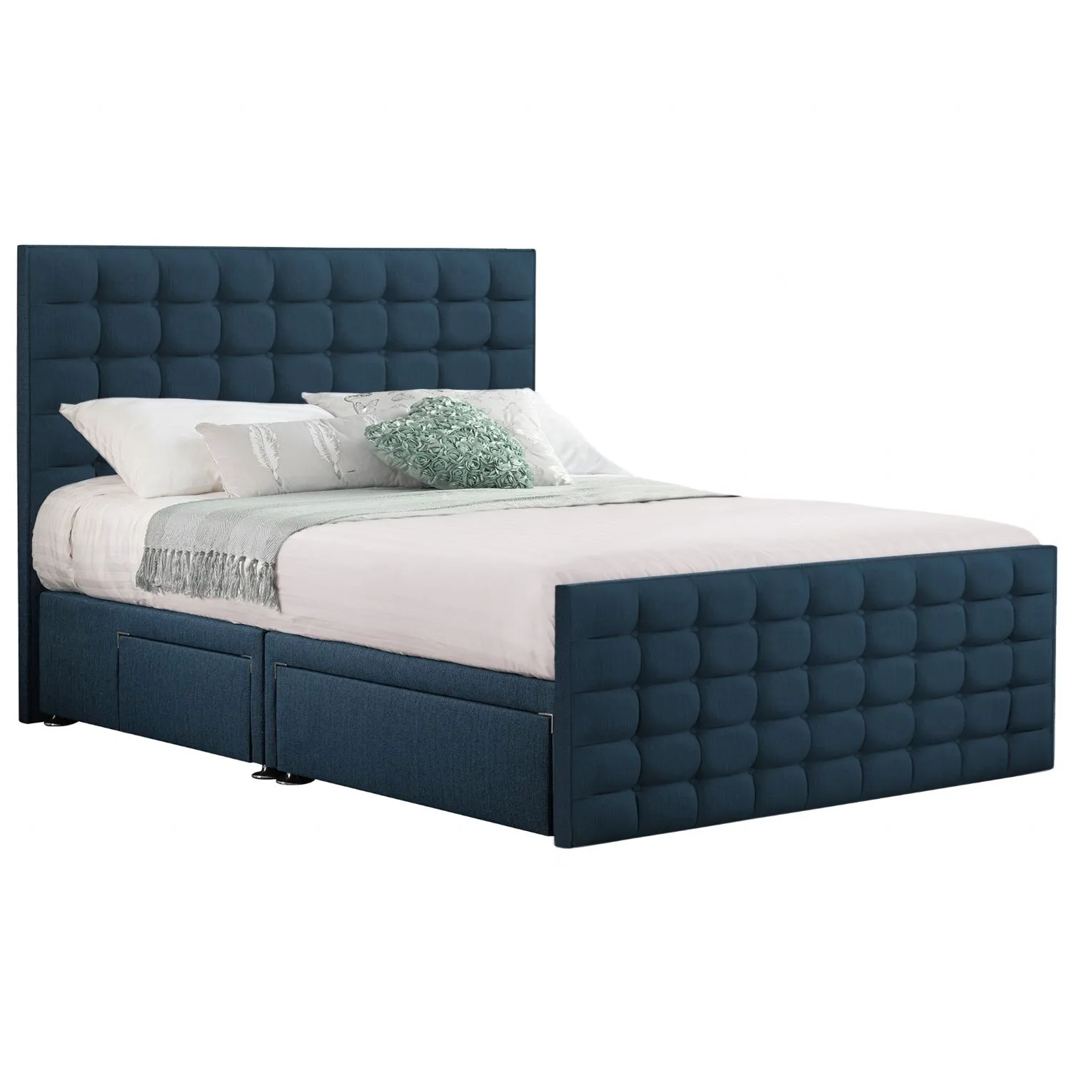 Deep Blue Style Classic Bed Frame