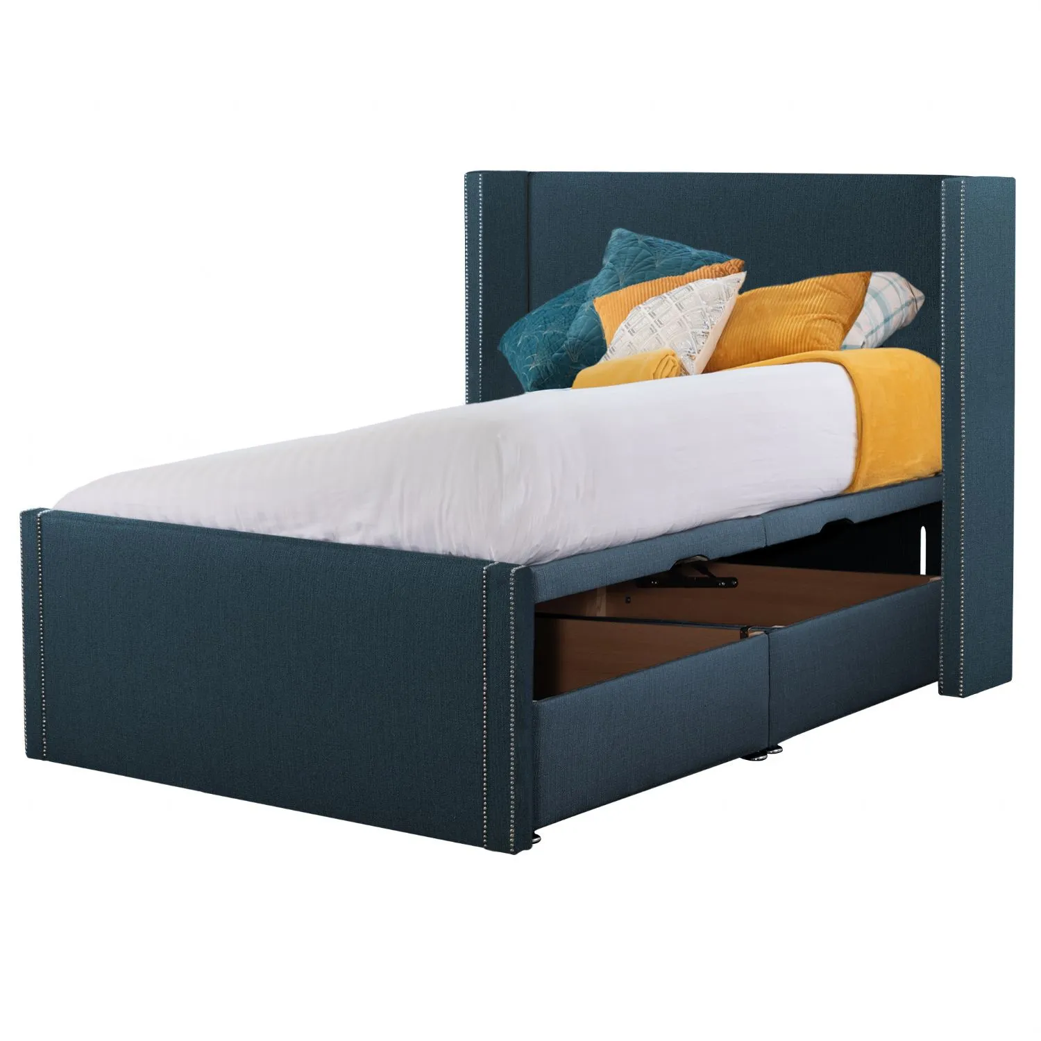 Deep Blue Tallis Double Bed Frame