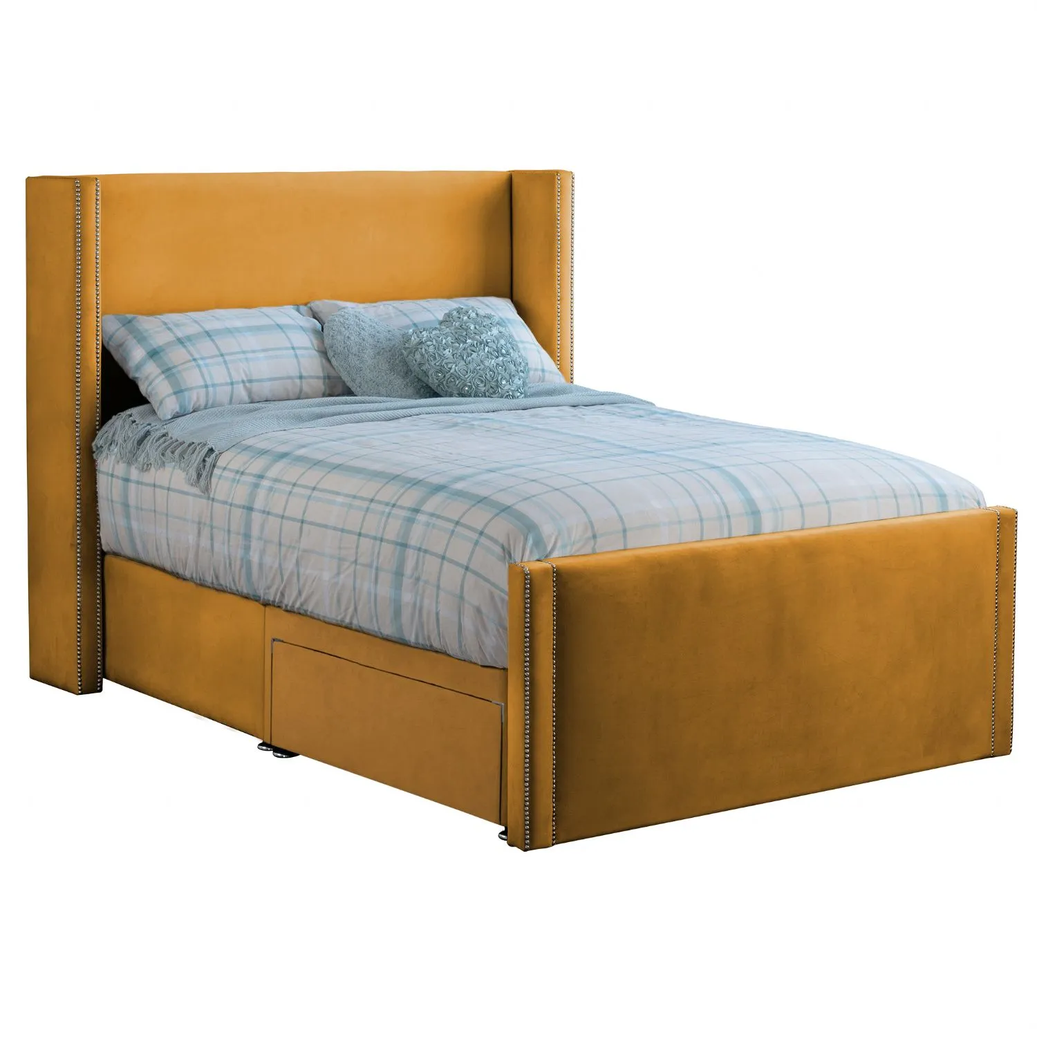 Mustard Tallis Double Bed Frame