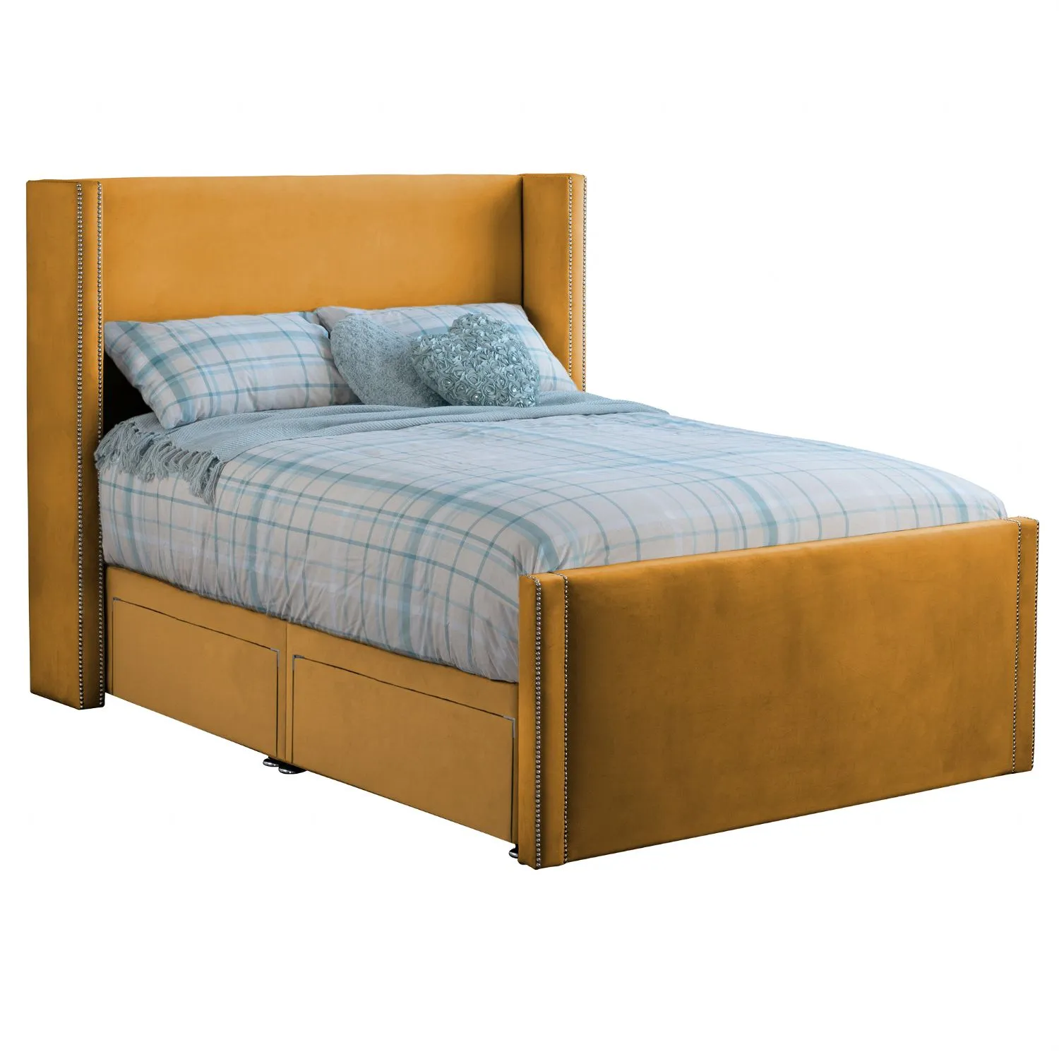 Mustard Tallis Double Bed Frame