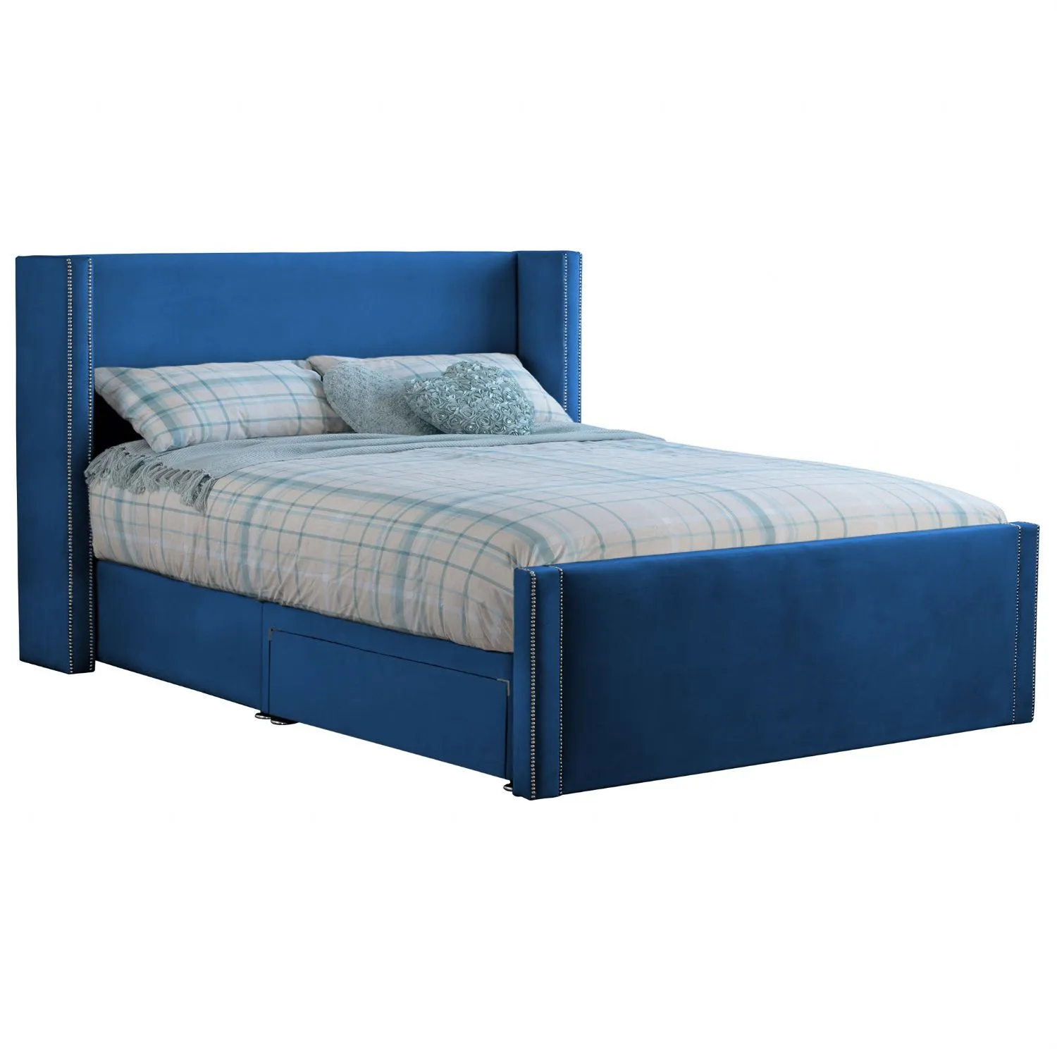 Royal Blue Tallis Super King Size Bed Frame