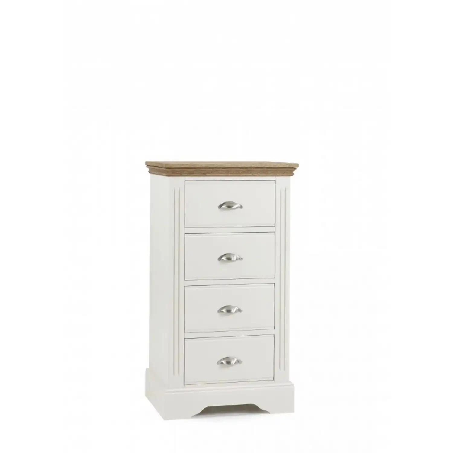 Kent Painted And Solid Oak Top 4 Drawer Bedside Table
