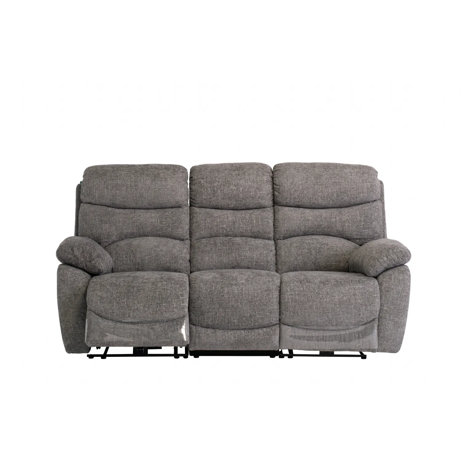 Ash Soft Fabric Electric 3 Seat Sofa