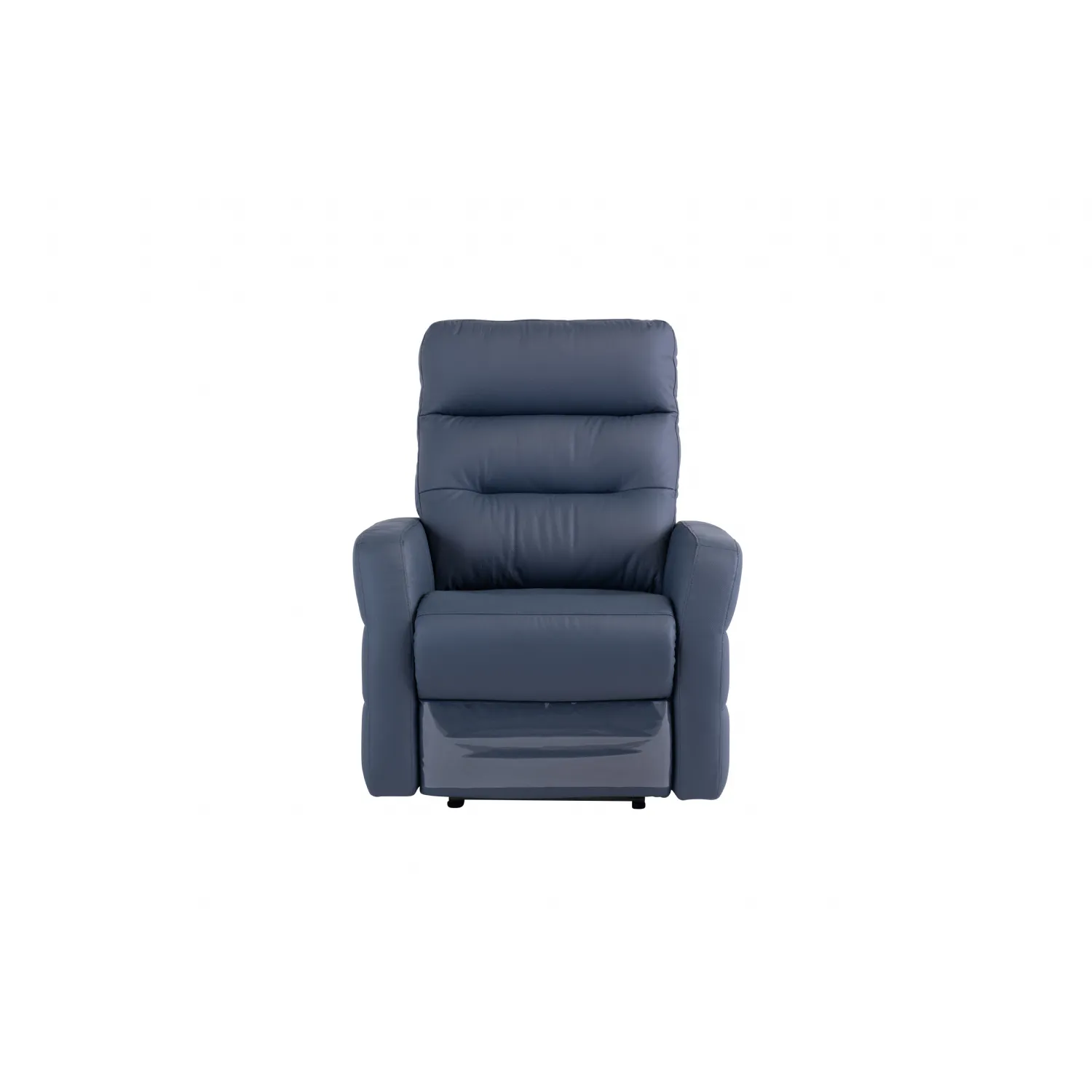 Blue Leather Electric Recliner Armchair