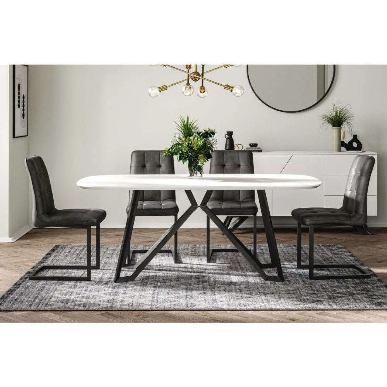 CR Dining White 1.78m Dining Table
