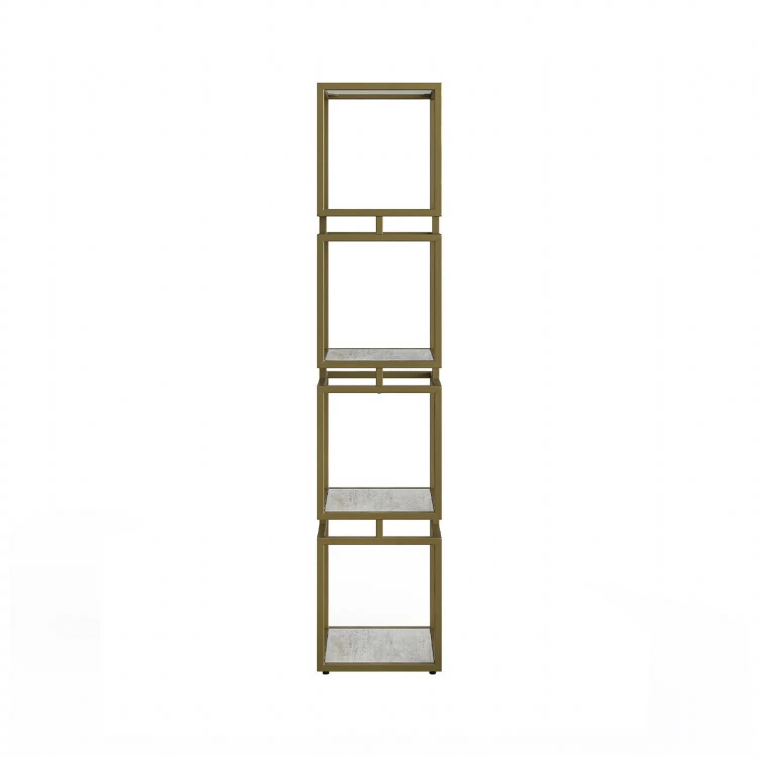 4 Tier Square Display Unit Cream And Gold