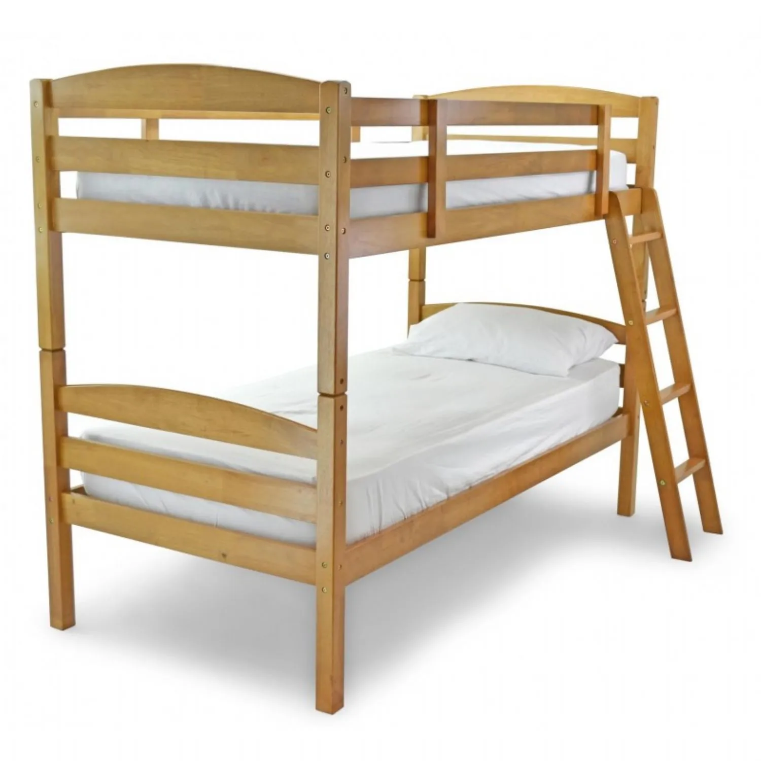 Solid Pine 3ft Bunk Bed with Curved Headboard