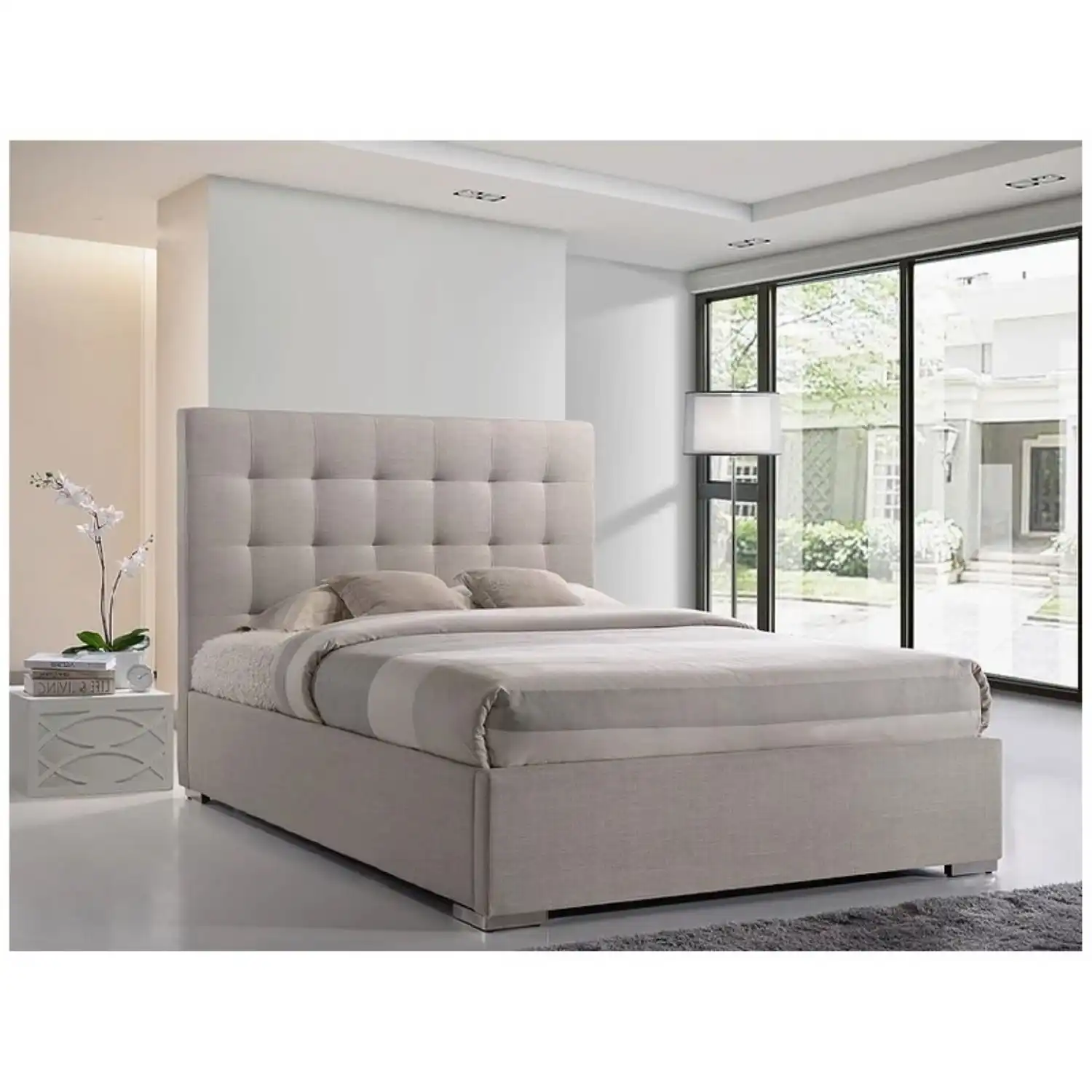 Neville Soft Weave Fabric Bed Frame