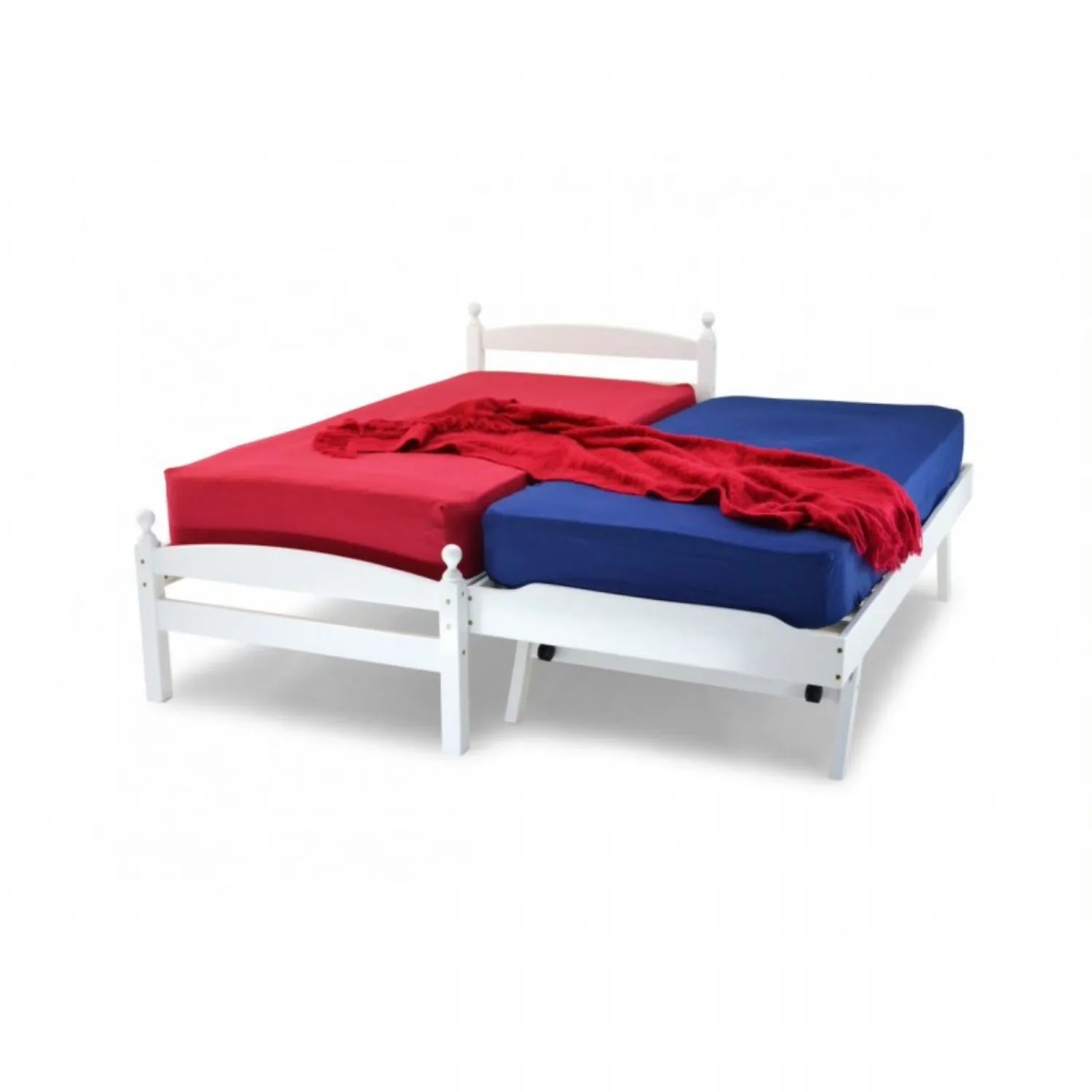 Palace White Painted 3ft Bed With Stopover Underbed