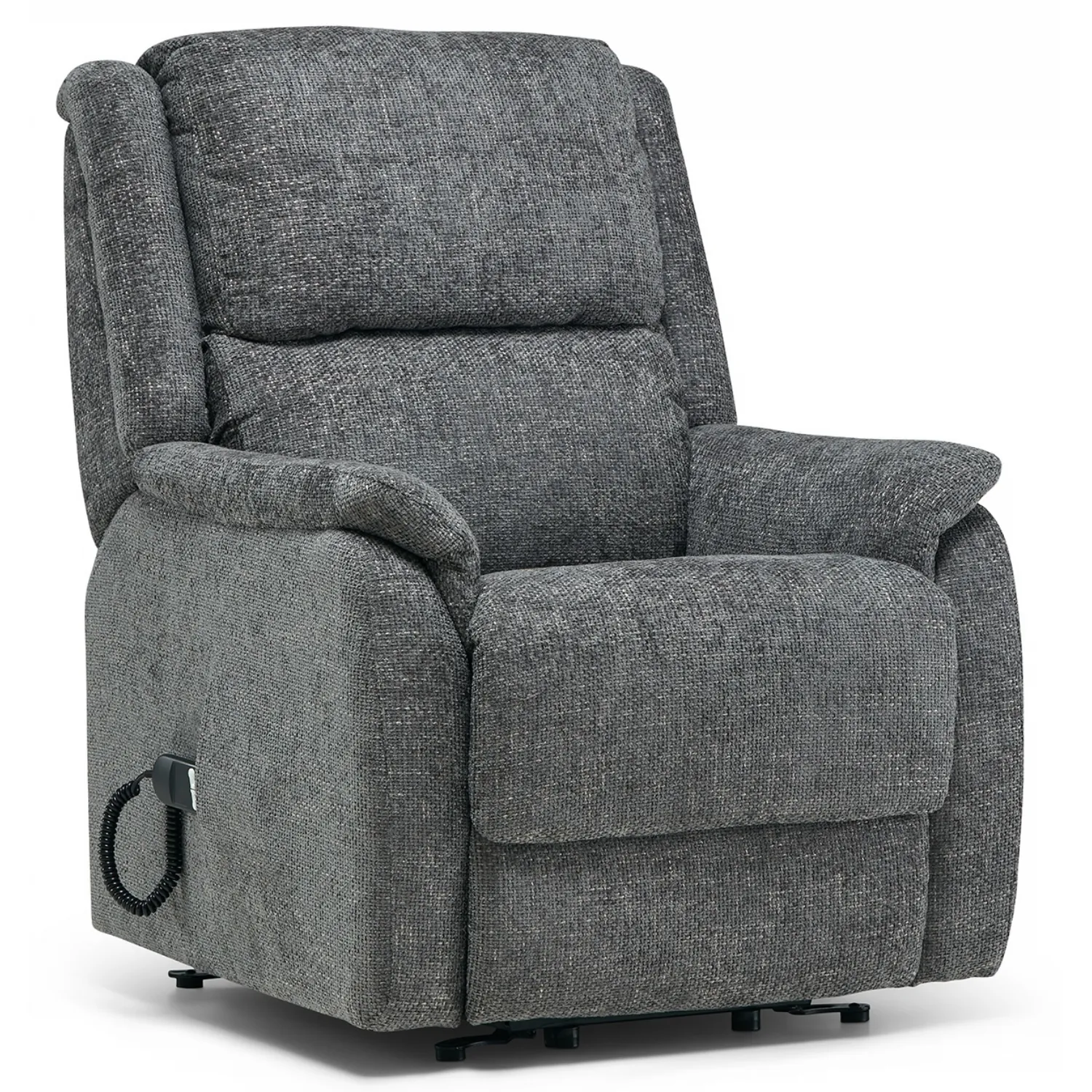 Dual Motor Lift and Rise Armchair in Grey or Stone Fabric