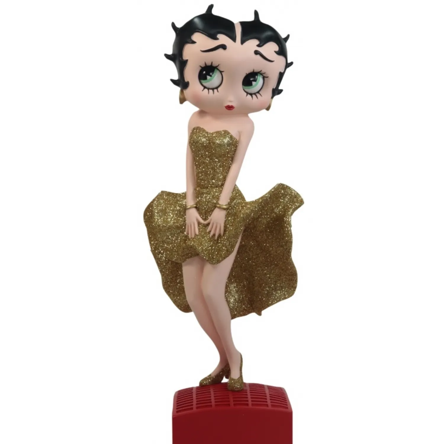 Betty Boop Posing Gold Glitter