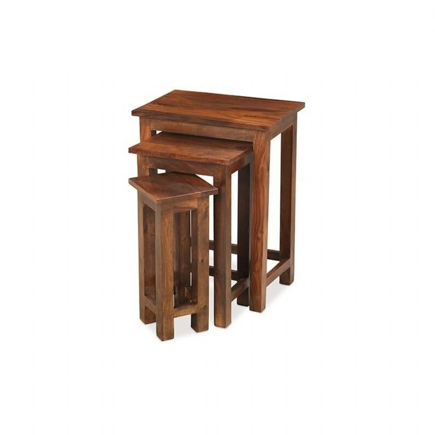 Indian Sheesham Tall Nest of 3 Tables