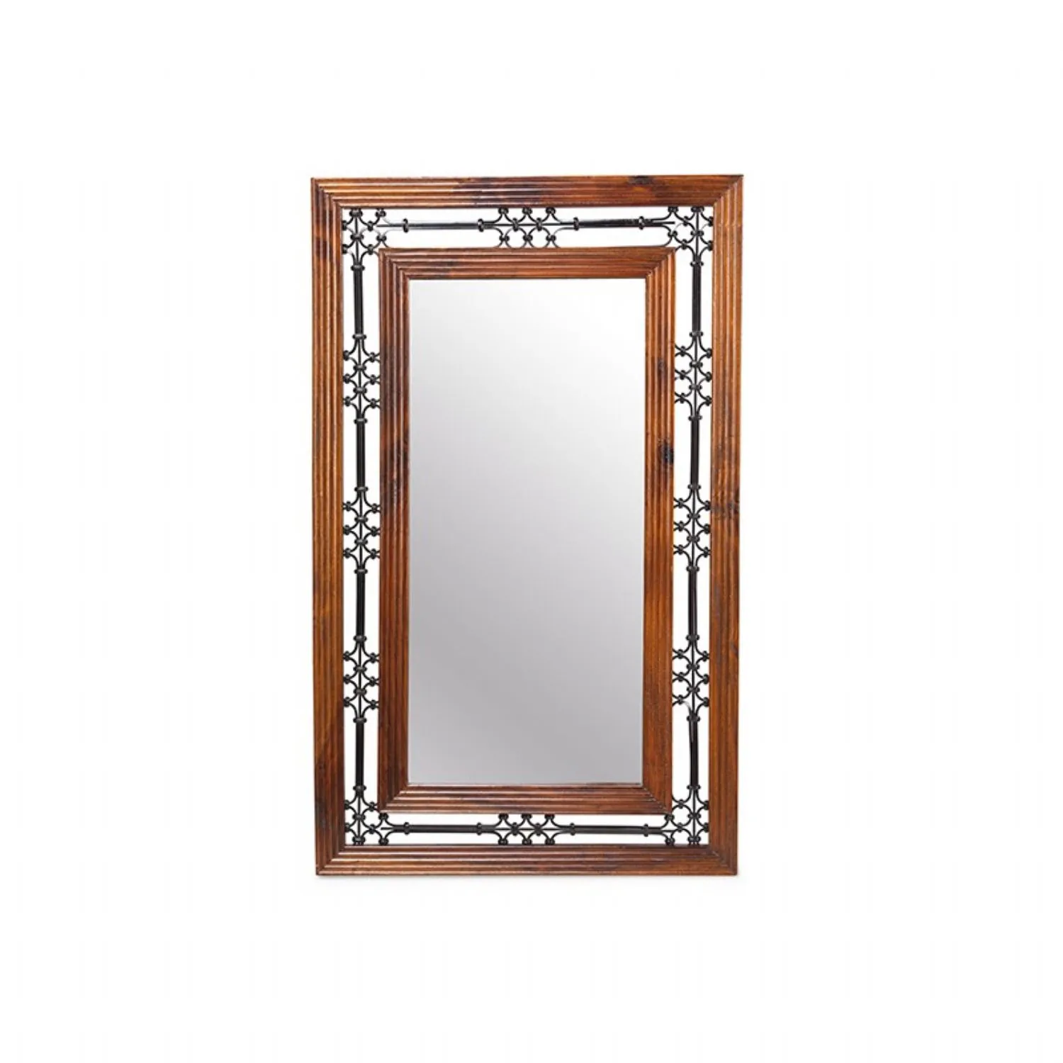 Indian Sheesham Rectangular Wall Mirror 115cm