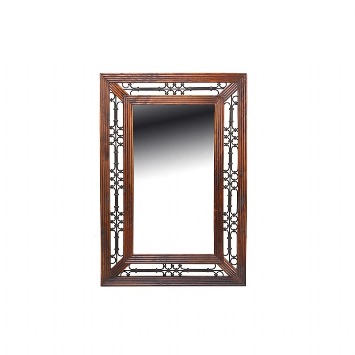 Indian Sheesham Rectangular Wall Mirror 106cm