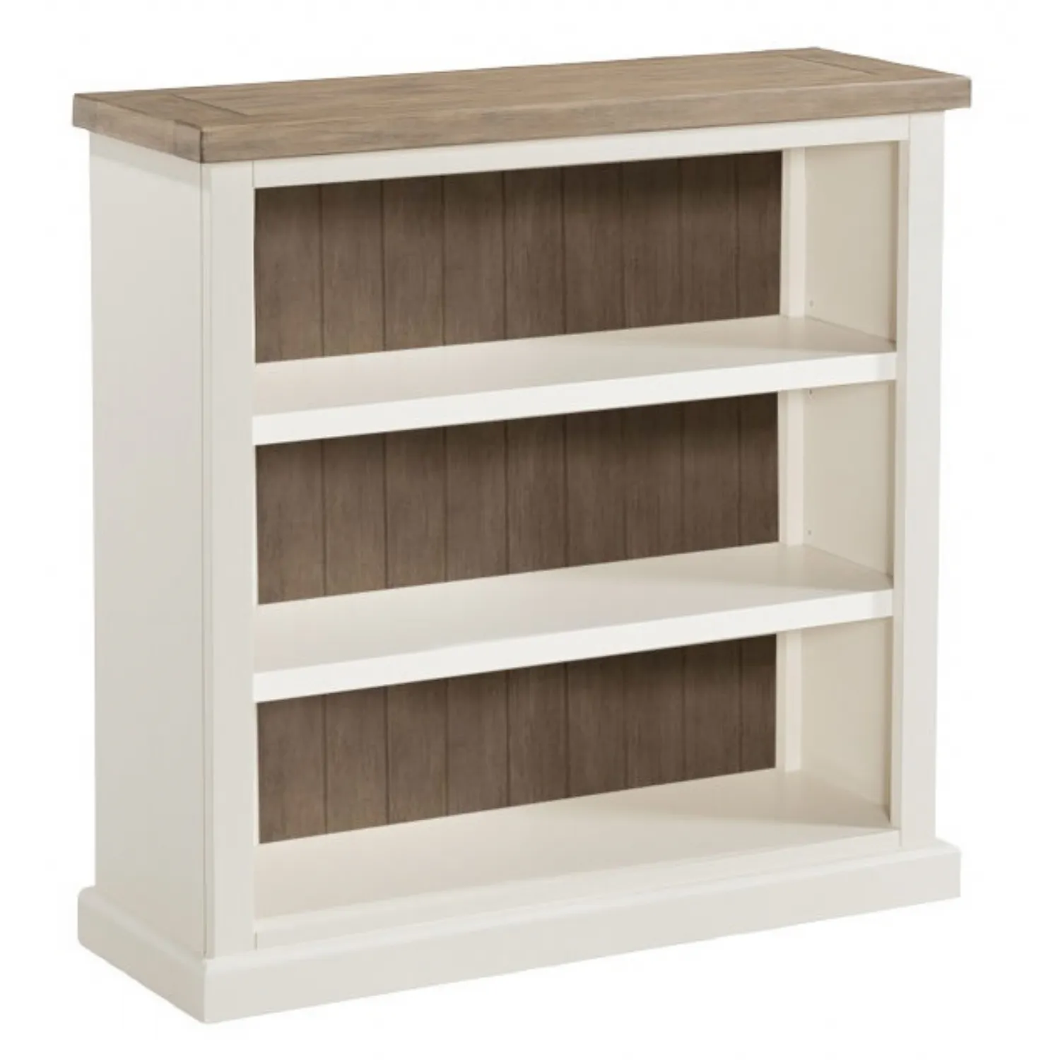 Stone Painted Pine Low Bookcase