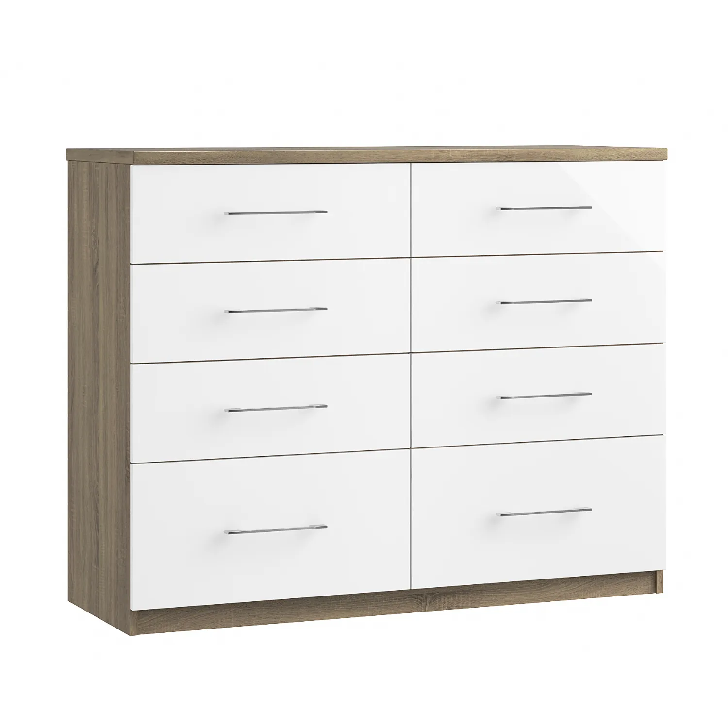 8 Drawer Twin Chest of Drawers with Colour Option