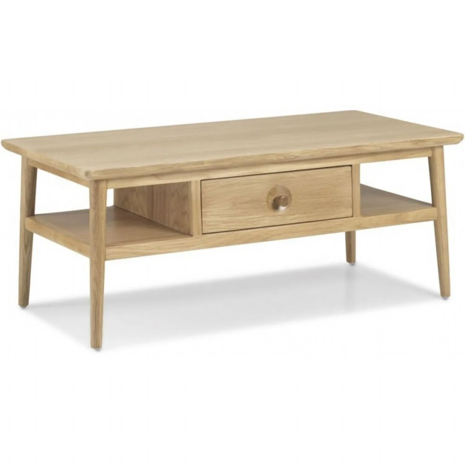 Natural Oak Coffee Table With Drawer