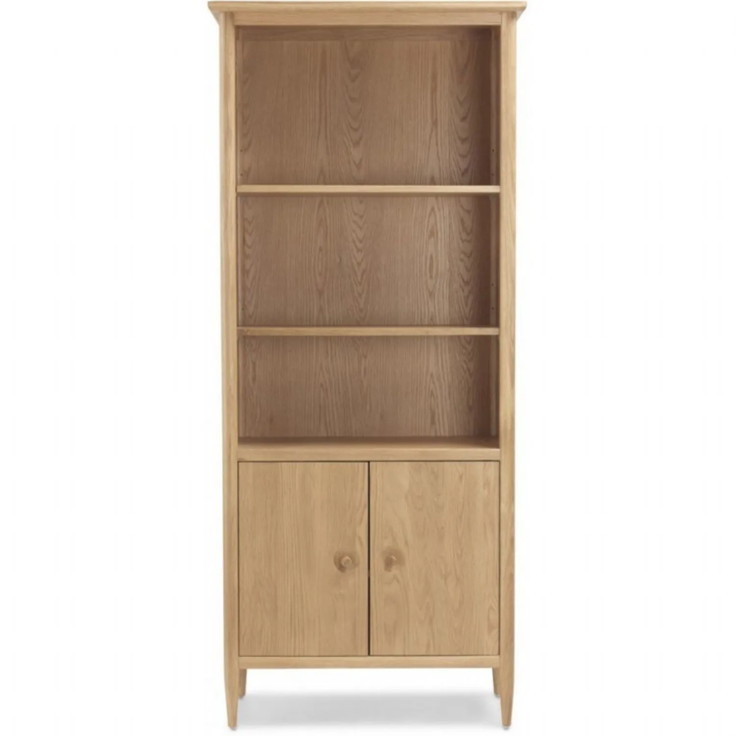 Natural Oak 2 Door Bookcase