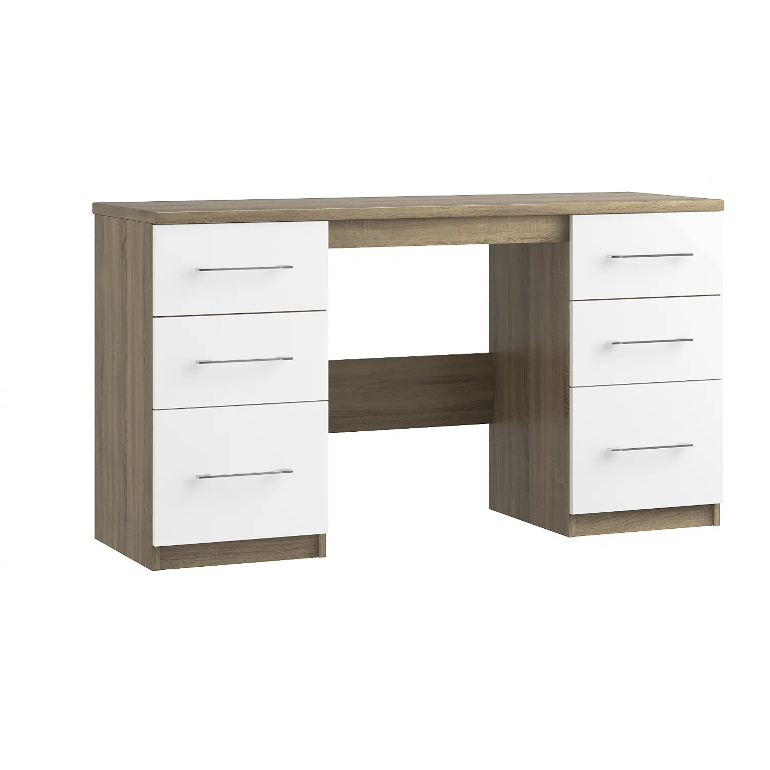 6 Drawer Double Dressing Table with Colour Option