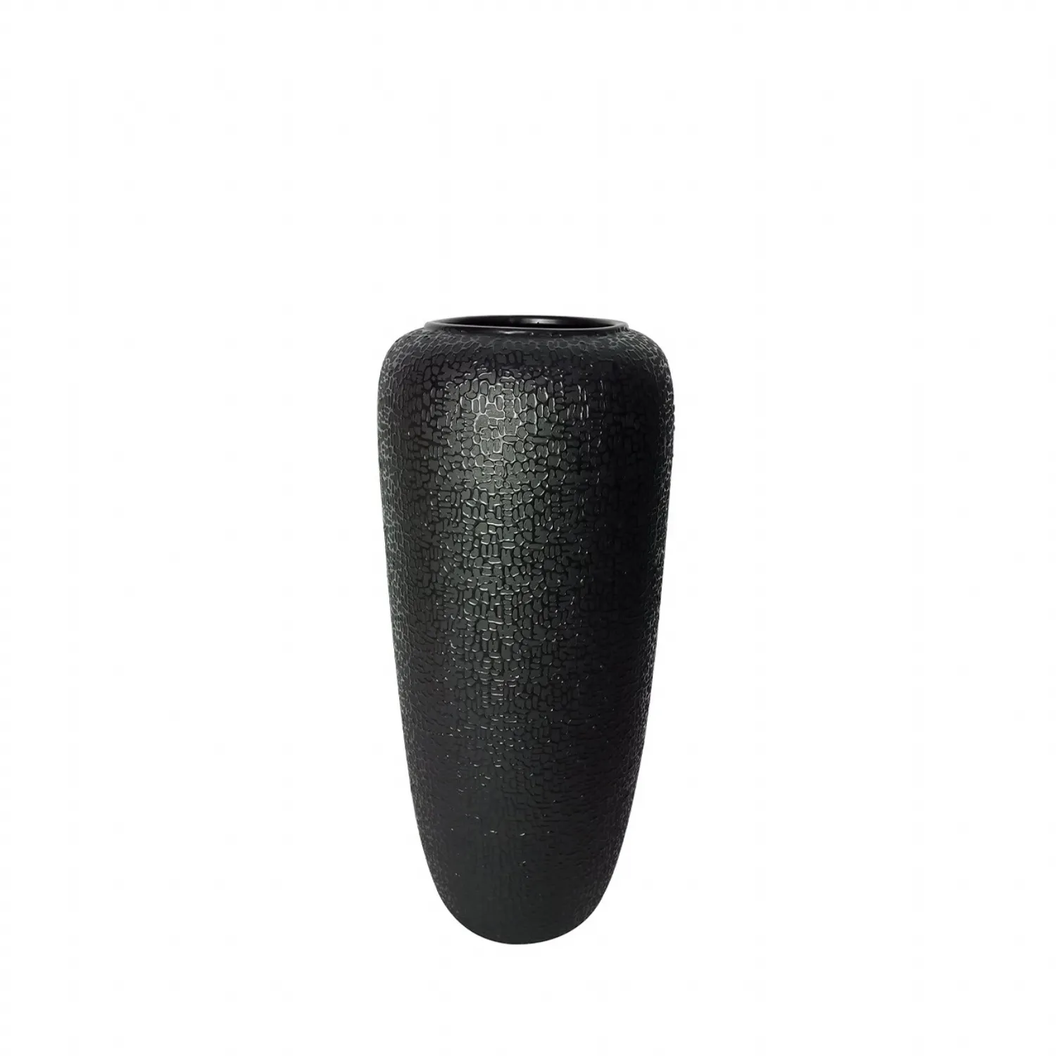 50. 5cm Black Textured Ceramic Floor Vase