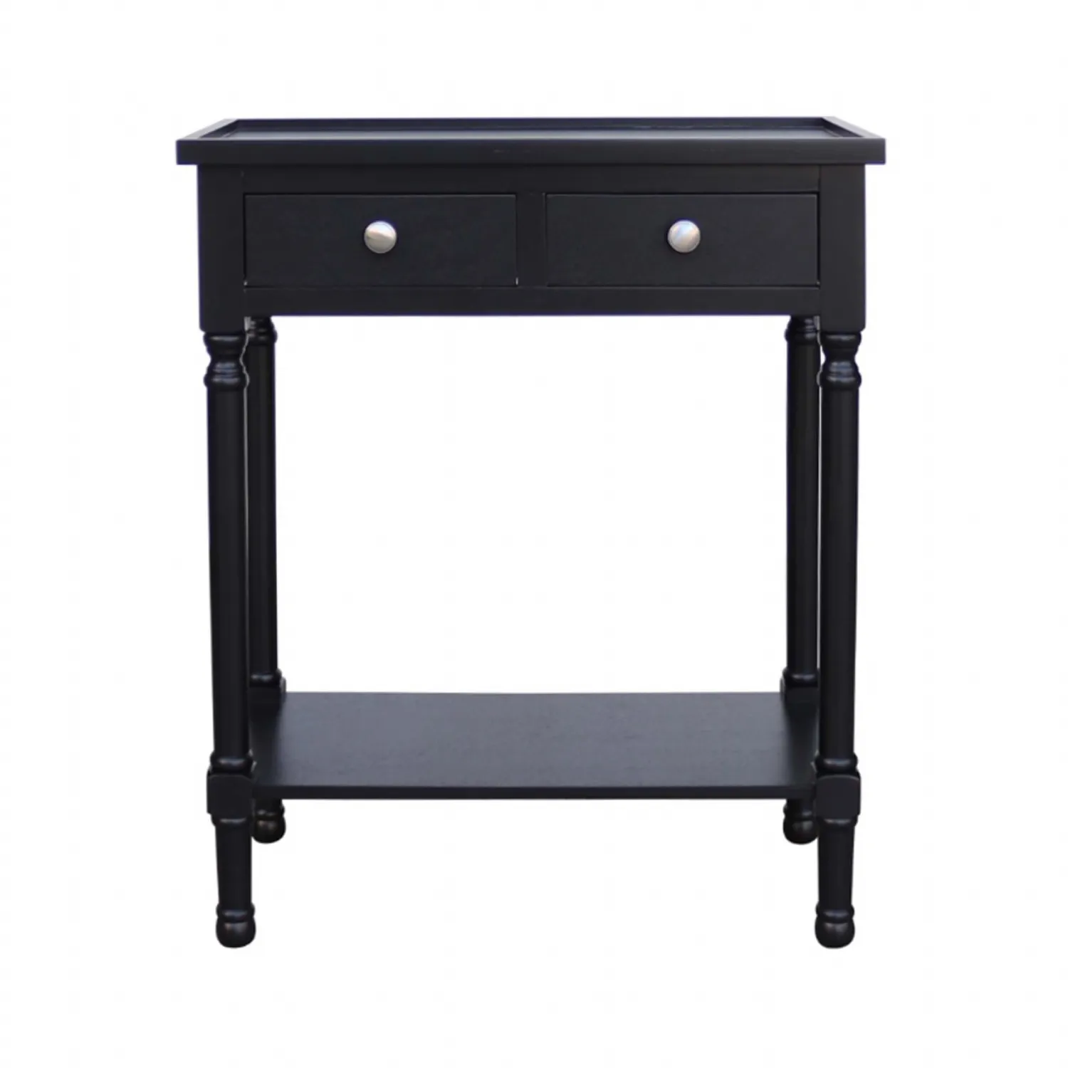 Medium Black 2 Drawer Console Table